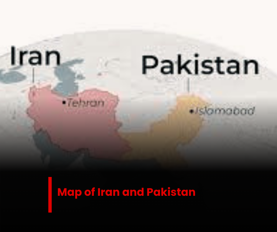 Map showing Iran, United States, and Pakistan with diplomatic arrows indicating negotiation route to Islamabad