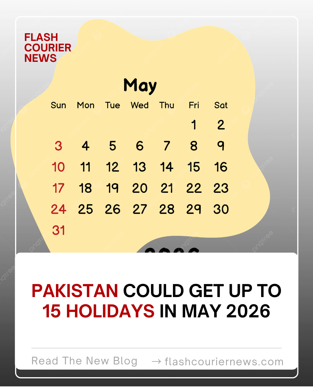 While the exact number of holidays depends on moon sighting and official announcements, May 2026 is shaping up to be one of the most relaxed months in recent years in Pakistan.
