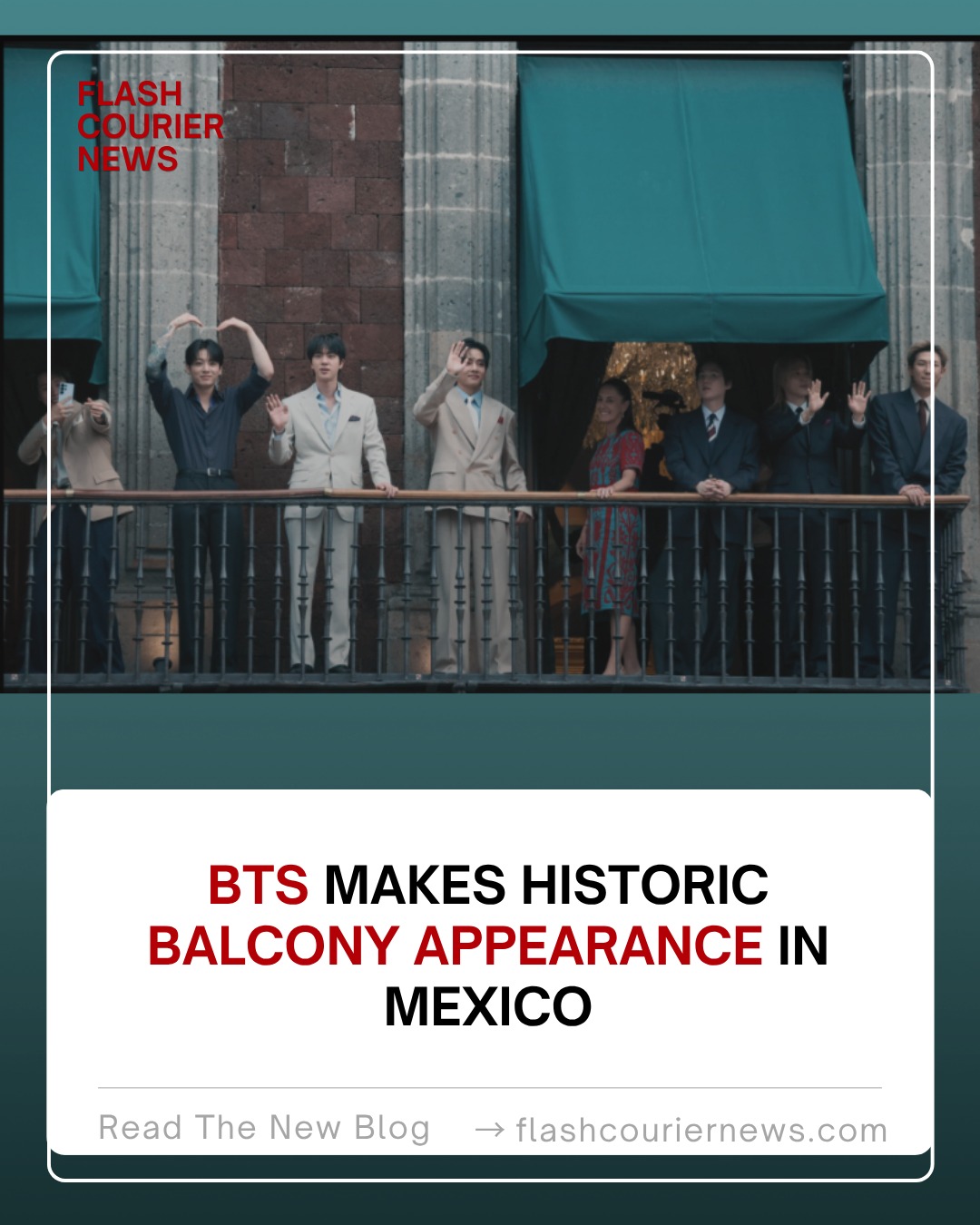 BTS Makes Historic Balcony Appearance in Mexico