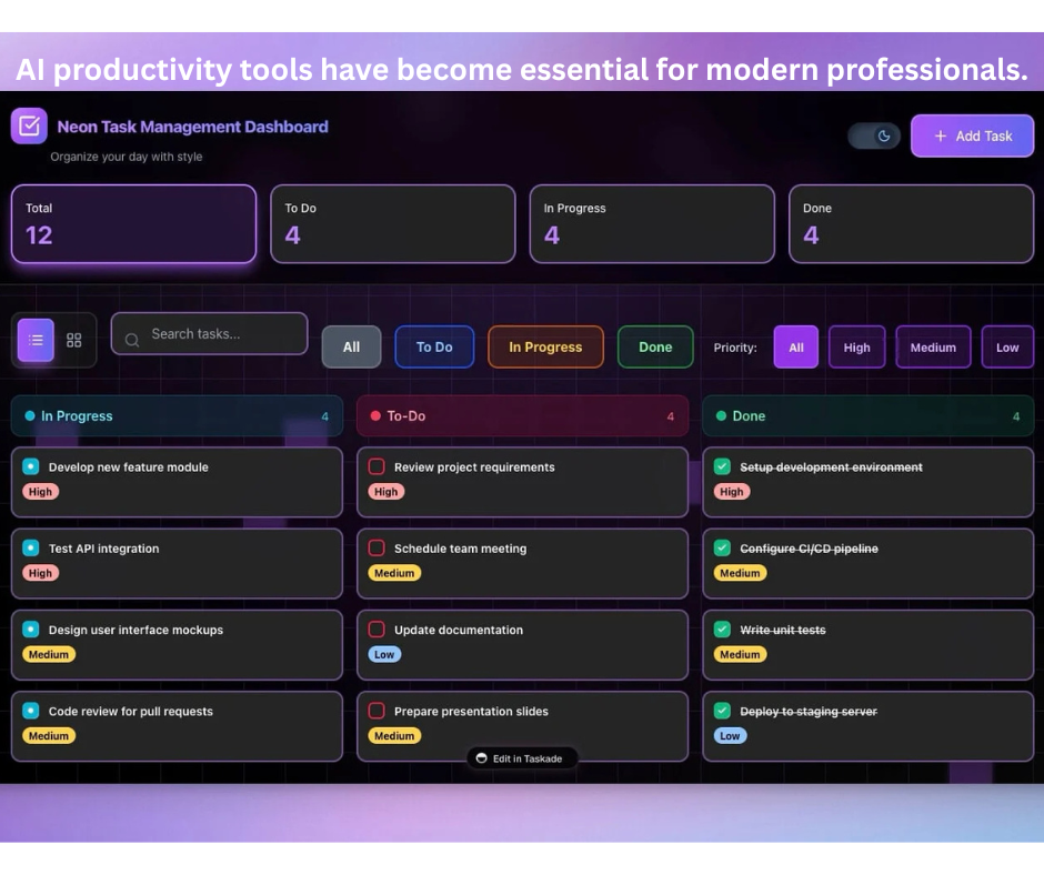 Dashboard showing AI productivity tools interface with multiple models available in one platform