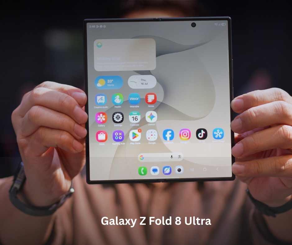 Samsung Galaxy Z Fold 8 Ultra with 8-inch display and 200MP camera in Graphite color